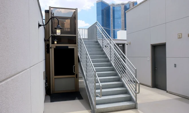 web outside stairs lift